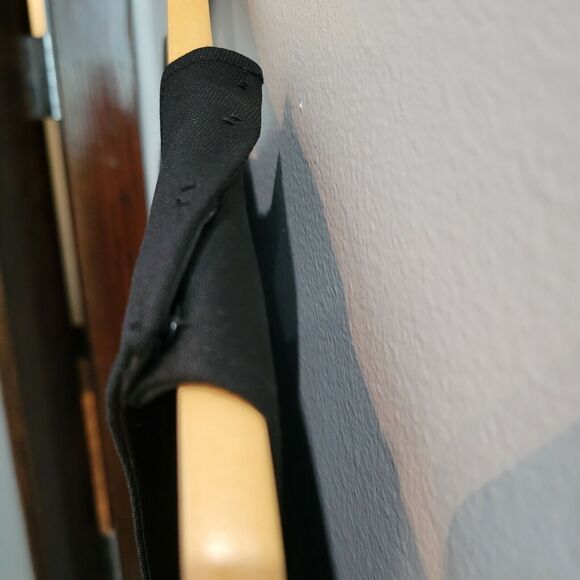 SALVATORE FERRAGAMO Black Sleeveless Asymmetrical Hem Zipper Dress 40 Small Wool - Picture 6 of 9